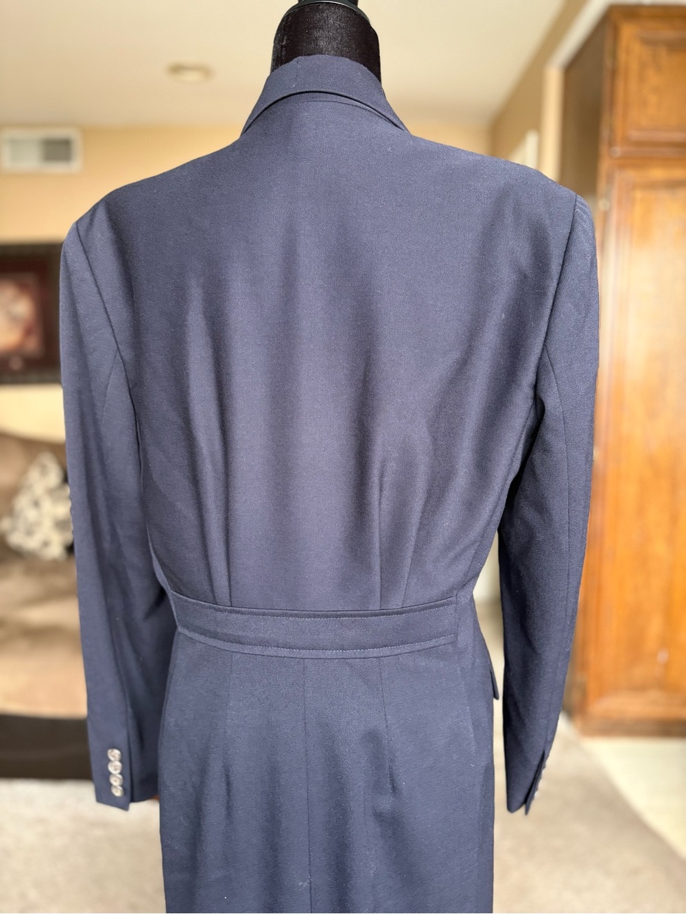 Vintage Ralph Lauren Double-Breasted Navy Blazer Dress - Picture 6 of 16